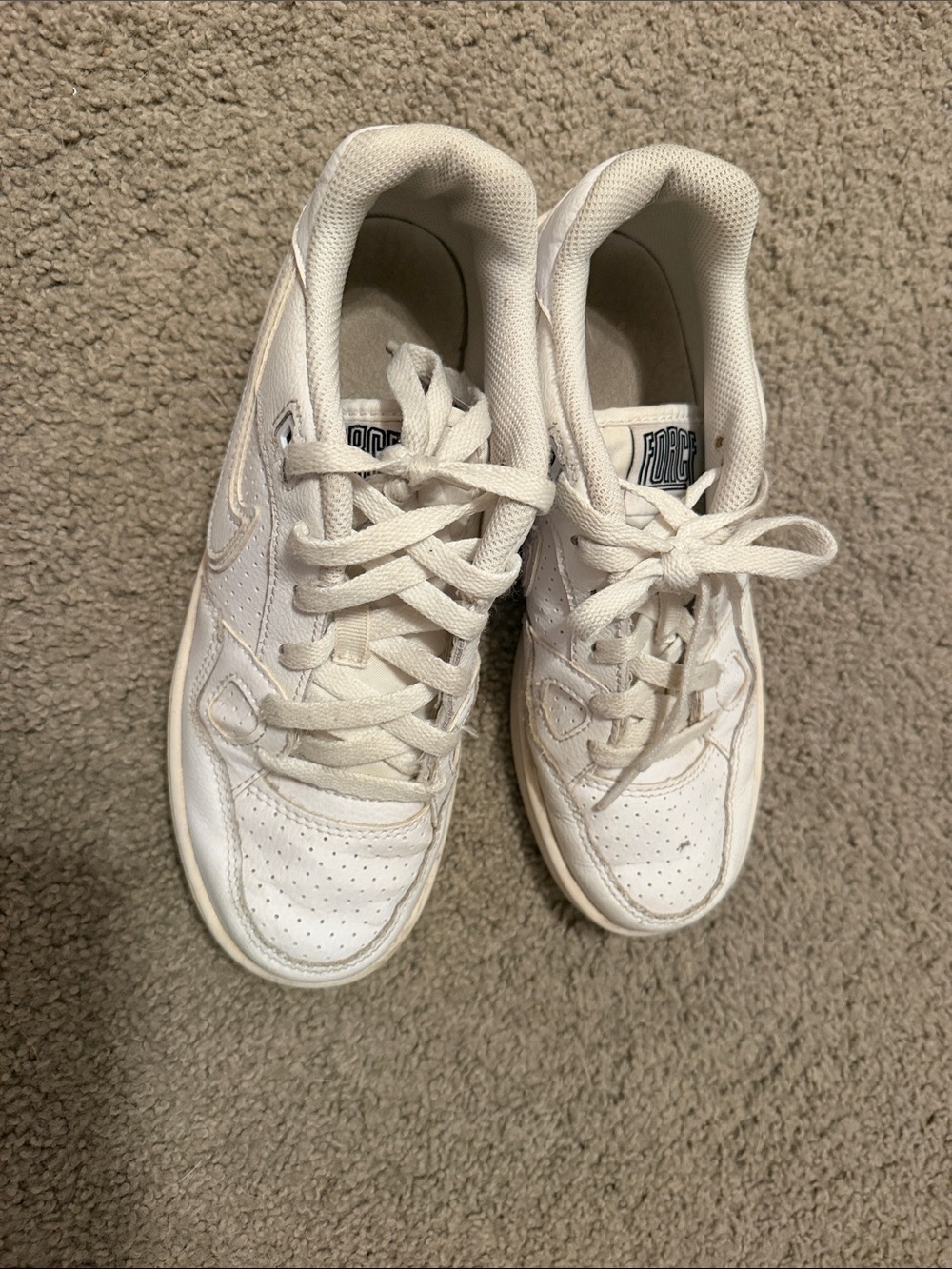 Nike Kids White Low-Top Lace-Up Sneakers